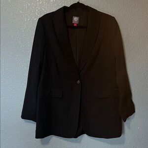 Vince Camuto One Button Blazer Black Size 12 NWT MSRP $99